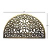 RugSmith Black Moulded Trellis Half-round Rubber Doormat - 3 of 4