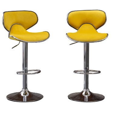 NicBex Dining Chairs Set of 2 Stool Upholstered Chair Airlift Adjustable Swivel Barstool with low-back style for Kitchen, Home Bar