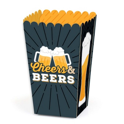 Big Dot of Happiness Cheers and Beers Happy Birthday - Birthday Party Favor Popcorn Treat Boxes - Set of 12