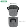 Unique Bargains Thickened Fabric Durable Handles Multipurpose Good Drainage Plant Grow Bags 5 Pcs - 3 of 4