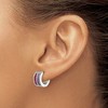 Chisel Stainless Steel Polished Preciosa Amethyst and Tanzanite Hoop Earrings - 3 of 4