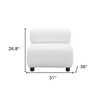 HomeRoots 31" White And Black Corduroy And Upholstered Side Chair - 3 of 4
