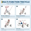 Acekool 7-in-1 Foldable Baby Tricycle, Toddler Trike with Parent Handle, 360° Rotating Seat, Canopy, Harness, Brakes, for Boys & Girls Pink - 3 of 4