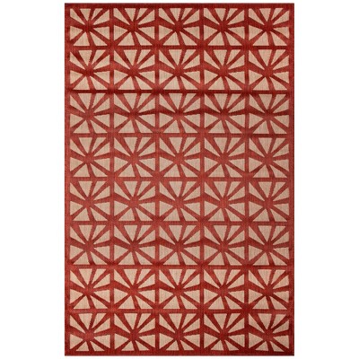 Liora Manne Carmel  Indoor/Outdoor Area Rug  Chili..