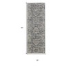 HomeRoots 8' Ivory and Gray Abstract Power Loom Worn Faded Runner Rug With Fringe - 3 of 3
