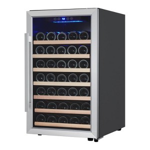 Wine Fridge Cabinet 52 Bottle, Wine Cooler Refrigerator with Glass Door, Beverage Wine Chiller with Digital Touch Screen - 1 of 4