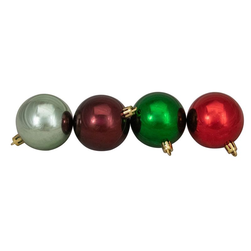Northlight 60ct Shatterproof 3-Finish Christmas Ball Ornament Set 2.5" - Red/Green, 5 of 6