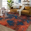 Washable Modern Abstract Rug Non Slip Low Pile Rug Soft Throw Floor Cover Foldable Indoor Carpet for Living Room Bedroom - 2 of 4
