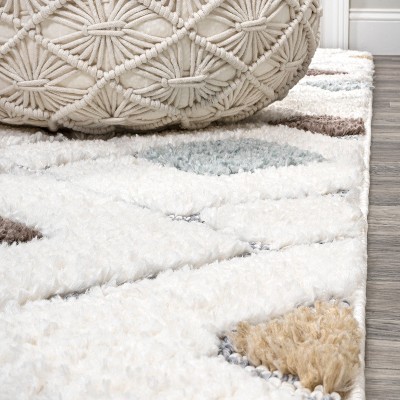 Retro Multi/Cream Trellis Flat Woven Stain-Resistant Rug
