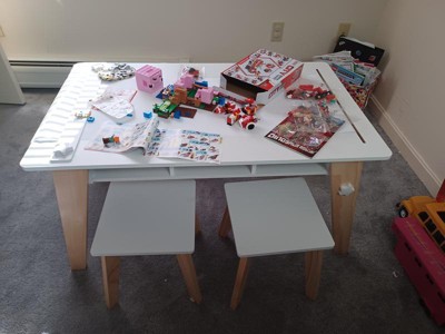 Wildkin Kids Arts and Crafts Table Blue