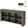 Tribesigns 62.99-Inch Wooden Console Table with 6 Storage Cubes - 2 of 4