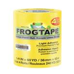 FrogTape 1.41"x 60yd 4pk Delicate Surface Painting Tape Yellow