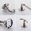 ChicFurnit Bathroom Towel Holder Brushed Nickel 4 Piece Set for Contemporary Bathroom Design, Silver, 17.6"*9.4"*3.2" - 4 of 4