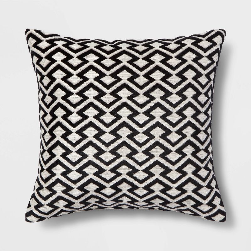 Velvet Cut Jacquard Square Throw Pillow - Threshold™, 1 of 7