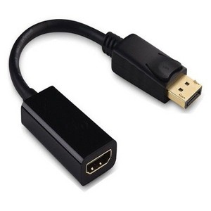 SANOXY 6.5 inches/0.5ft Displayport 1.2 Male to HDMI Female Passive Adapter Cable with Latches 4K Resolution Ready - 1 of 2