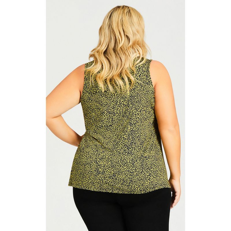 Women's Plus Size Knitted Tank Top  - Lentil Sprout | AVENUE, 2 of 4