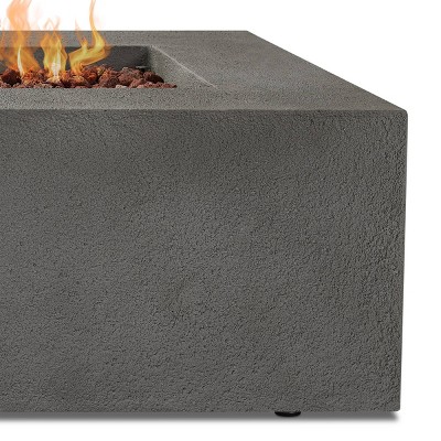 Glacier Gray 54" Gas Fire Pit Table with Lava Rocks