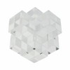 Sagebrook Home Modern Crystal Glass Geometric Sculpture for Living Room, Bedroom and Office Decor, Clear/Frosted, 6 L x 6 W x 6 H Inches - 4 of 4