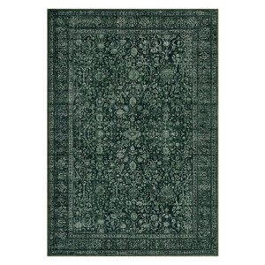 Coolmee Area Rug Washable Soft Distressed Floral Rugs, Non-Slip Low-Pile Vintage Neutral Carpet for Entryway Bedroom Living RoomGray - 1 of 4