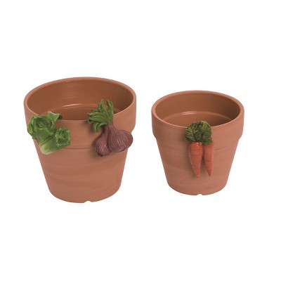 Transpac Resin 3 in. Multicolor Spring Veggie Pot Hangers (Pot not Included)