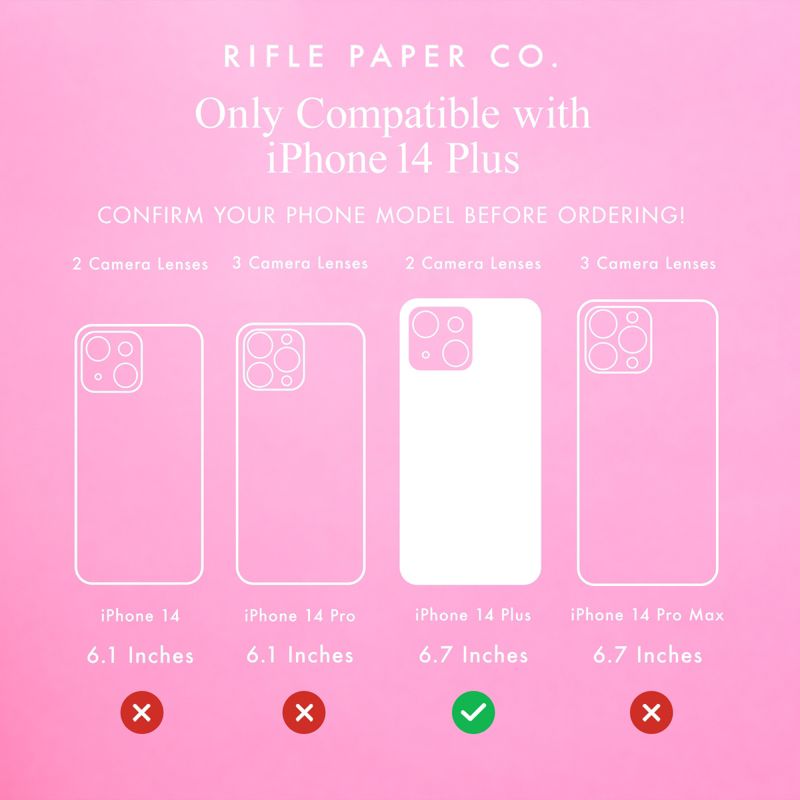 Rifle Paper Co. Apple iPhone 14 Plus MagSafe Compatible Floral Case, 4 of 9