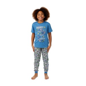 Sleep On It Boys 2-Piece Short-Sleeve Jersey Pajama Pants Set - 1 of 4