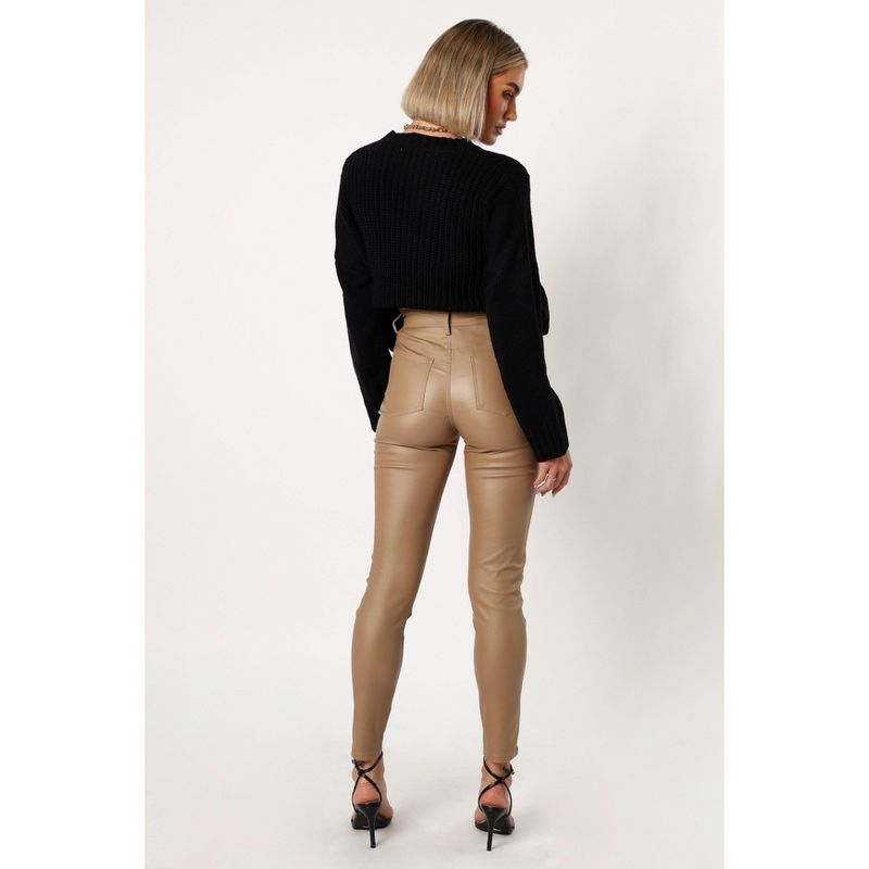 Petal and Pup Womens Sammie Vegan Leather Pants, 3 of 7