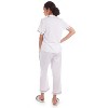 Memoi Women's Notch Collar Capri Cotton Blend Pajama Set - 3 of 4
