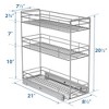 LOVMOR Pull Out Spice Rack for Narrow Cabinet (8?" W X 21" D),3 Tier Slide Out Cabinet Organizer and Pull Out Shelves - 3 of 4