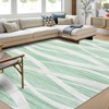 Machine Washable 9x12 Area Rug Foldable Stain Resistant Low Pile Wave Distressed Design Indoor Carpet for Bedroom Office Kids Room - 3 of 4