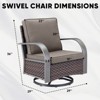 Outdoor Swivel Chair Patio Glider Chair with High Back Chair Set of 2 - 2 of 4