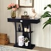 Costway Console Table Sofa Entry Hallway Porch Desk Storage Display Shelves W/Drawer - image 3 of 4