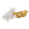 Northlight 5.5" Gold Bird with Feather Tail Glass Clip On Christmas Ornament - 4 of 4