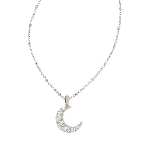 Kendra Scott Moon & Star Pendant Necklace in Silver