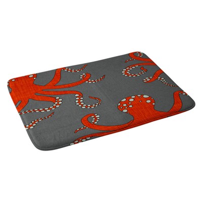 red bath mat