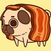 Men's Design By Humans Puglie Bacon Strip By Puglie T-Shirt - image 2 of 3