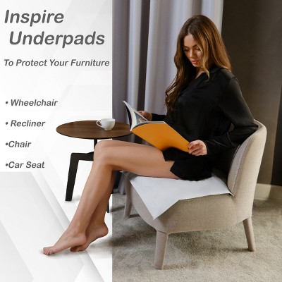 Inspire Washable and Reusable Absorbent Underpads 18" x 24" 3 Pack