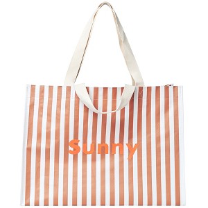 Sunnylife: Carryall Beach Bag - Tierra Clay Stripe - 22x17