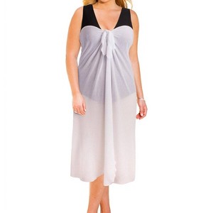 Women's Sun Diva Plus Size Long Pareo Cover Up - Always for Me - 1 of 2