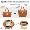 Naysaye Luggage Softside Expandable 3 Piece Luggage Set with Duffel Bag TSA Lock Spinner Wheels for Travel, Orange, 31.78"*20"*12.33" - 3 of 4