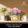 Hogokids Artificial Flower Bouquet Building Kit, 1277 PCS Bonsai Rose Flowers Basket Building Blocks Set Valentines Day Birthday Mother Day Gift - 3 of 4