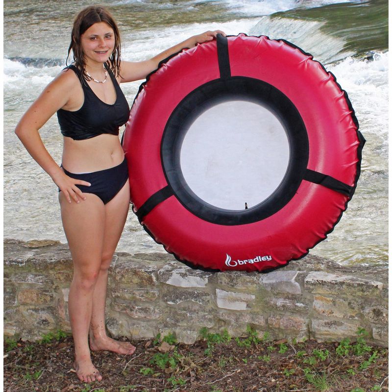 Pack of two Bradley heavy duty tubes for floating the river; Whitewater water tube; Rubber inner tube with cover for river floating; Linking tandem river tubes for floating the river; river raft tube, 4 of 6