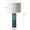 Uttermost Almanzora Blue Glass Lamp – Elegant Glass and Metal Table Lamp - 3 of 3