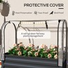 Raised Garden Bed with Legs and Cover, Metal Elevated Planter Box with Bottom Shelf and Liner for Vegetables - 4 of 4