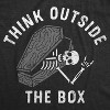 Mens Think Outside The Box T Shirt Funny Halloween Grave Coffin Joke Tee For Guys - Crazy Dog Men's T Shirt - 2 of 4