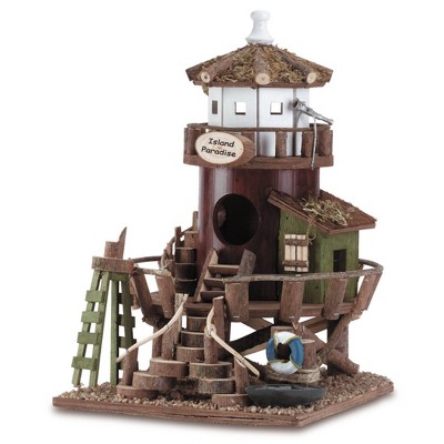 11.25" Island Paradise Wood Birdhouse - Zingz & Thingz