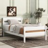 FONTOI Twin Bed Frame with Single Panel Headboard Footboard, Wooden Platform Bed, Wood Slat Support Mattress Foundation,  78.3"*41.5"*35.4" - 3 of 4