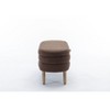 NicBex Storage Bench Velvet Fabric Accent Stools with Wood Legs for Bedroom and Entryway, Brown - 4 of 4