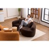 Dolonm S-Curved Chenille Sectional Sofa - Dual-Depth (21.3" & 26.8"), No Assembly, Compact for Small Spaces, Yin-Yang Design, Includes Pillows - 4 of 4