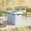 Mondawe White 25" H x 42" W Fiber Reinforced Concrete Propane Outdoor Multifunctional Fire Pit Table - 4 of 4